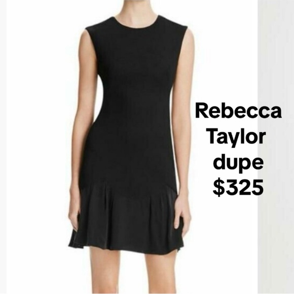 Banana Republic Ruffle Hem Empire Waist Dress Black size 6 - Picture 10 of 10